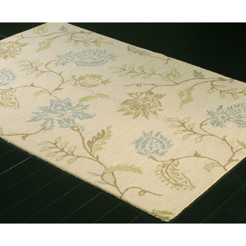 Darby Home Co Kirkland HandWoven Wool Ivory Area Rug & Reviews Wayfair